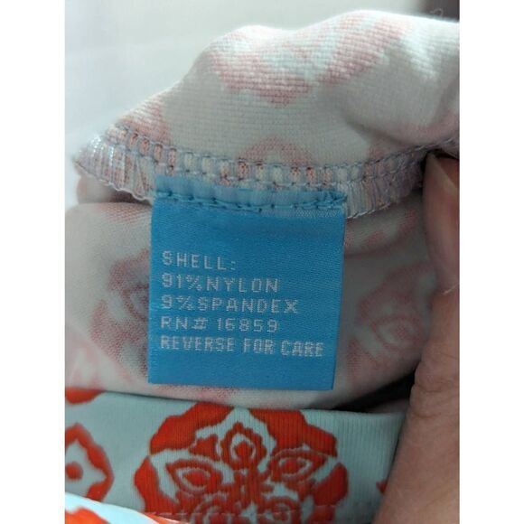 J McLaughlin Women's Light Blue Orange Pattern Front Pockets Tunic Top XS NWT - Picture 7 of 9